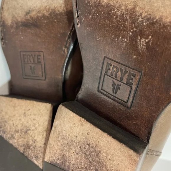 FRYE Danielle Ankle Boots Western Booties Gray Leather Sz 8 (fits like 7.5) - Picture 8 of 11